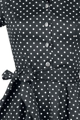Black White Small Dot Long Dress