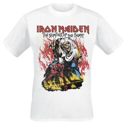 Stylised Dancing Flames, Iron Maiden, T-Shirt