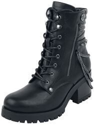 Boots with Chains and Decorative Zips