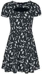 Dress with all-over print, Gothicana by EMP, Short dress