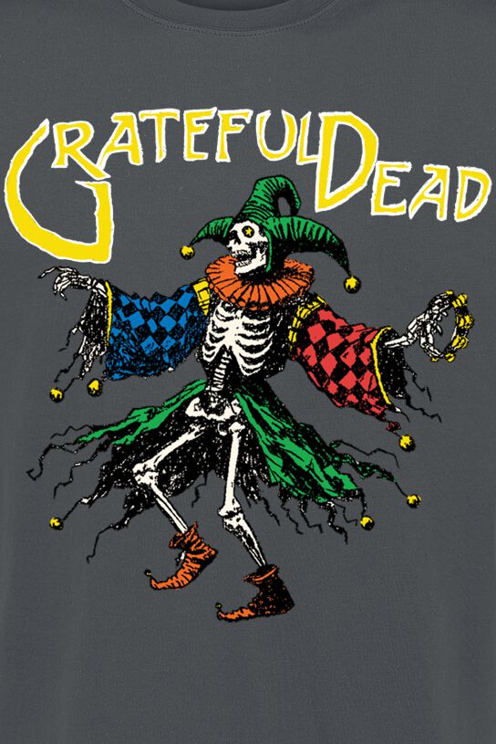 Grateful Dead Skull Graphic T-Shirt - Men's Official Licensed Black Tee