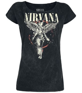 "Angel" T-shirt charcoal by Nirvana, view 1