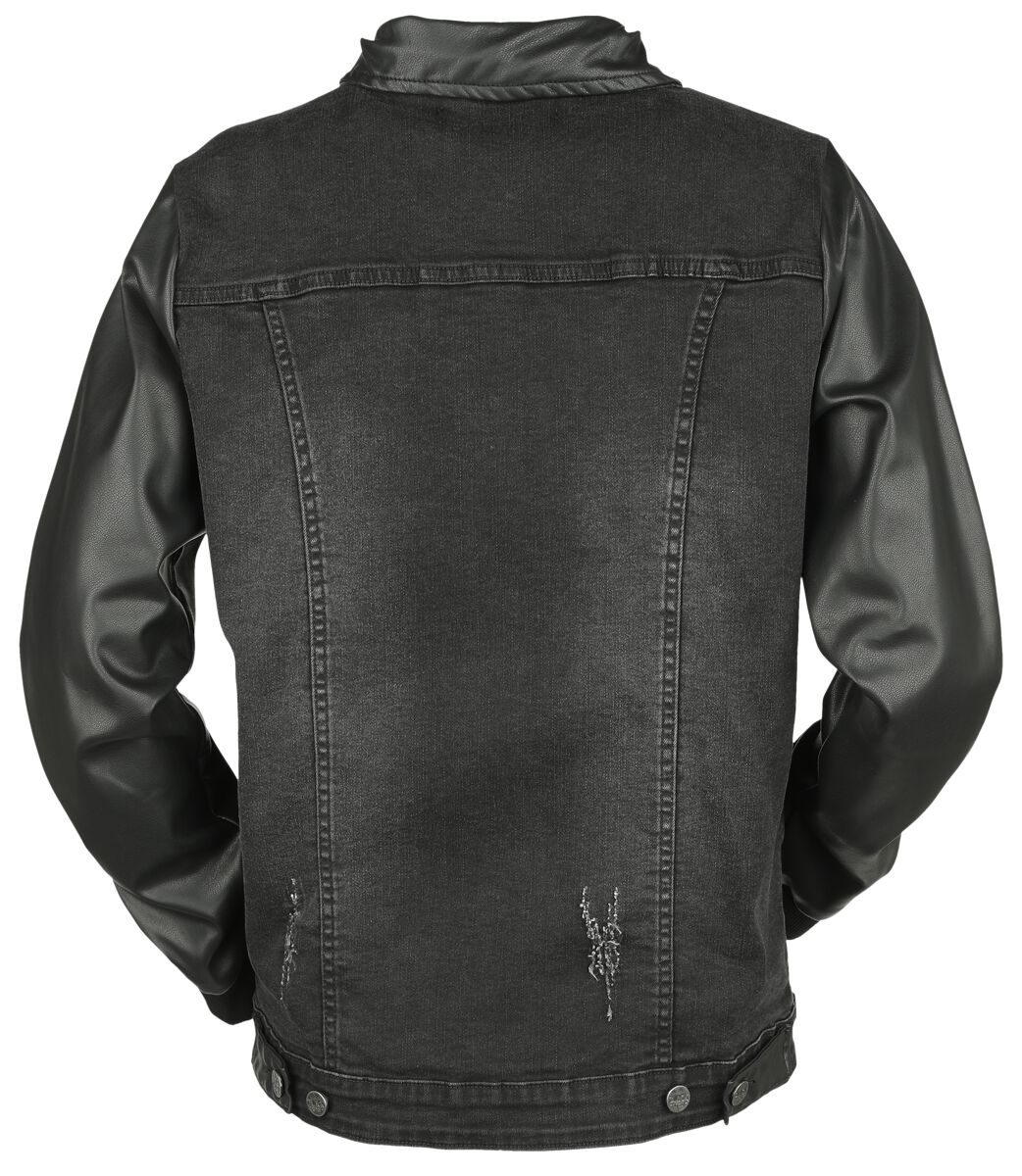 Denim Jacket Black Jean Motorcycle Vest Men's Denim Motorcycle