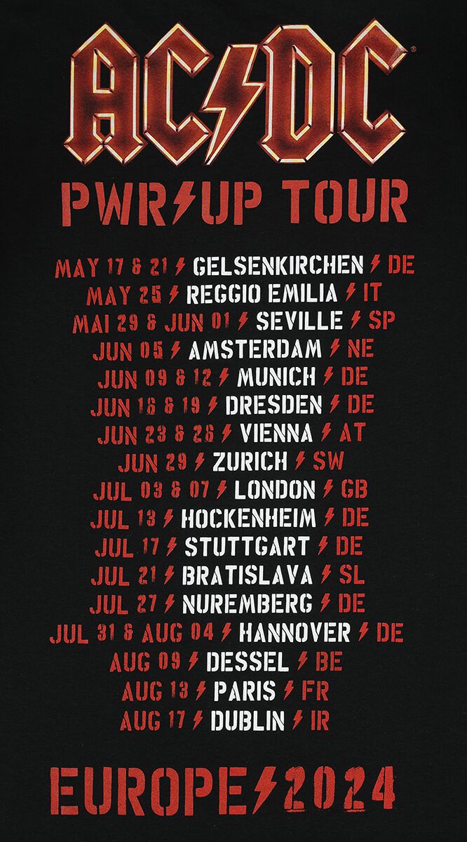 PWR UP - Tourshirt 24 | AC/DC T-Shirt | EMP