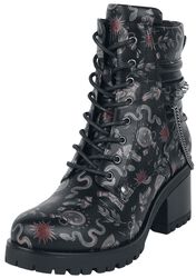 Lace-up boots with all-over print, Gothicana by EMP, Boot