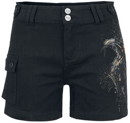 Shorts with Raven Print