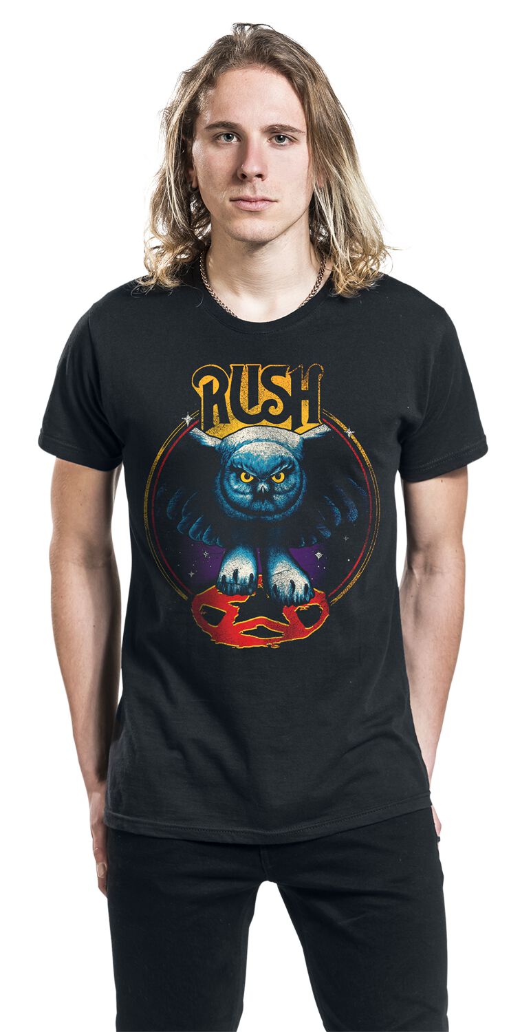 Rock Off Rush Starman Glow Official Men's T-Shirt – Black, Small | Rush Band Merchandise Tee
