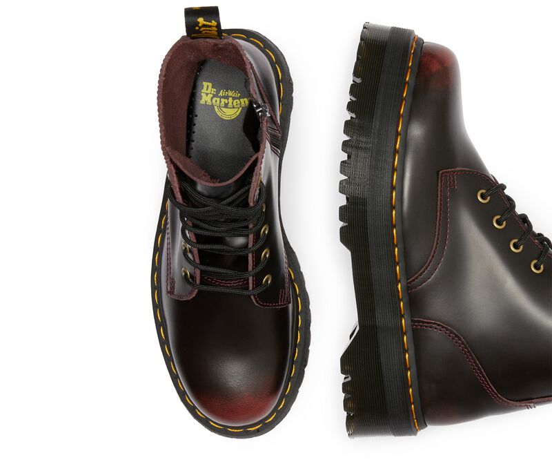 Shoe Dr Martens Jadon Red Doc Martens Vegan 146 Cherry Red