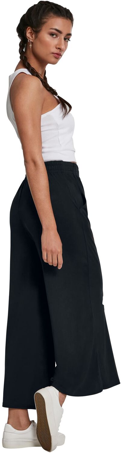 box pleated culotte - modal culotte - black main image 0