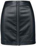 Ladies Faux Leather Zip Skirt, Urban Classics, Short skirt