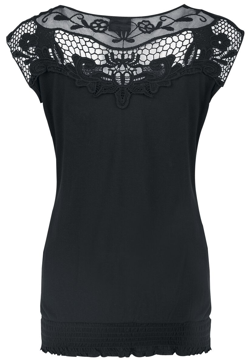 Gothicana by EMP Women's Black Double Layer Mesh T-Shirt