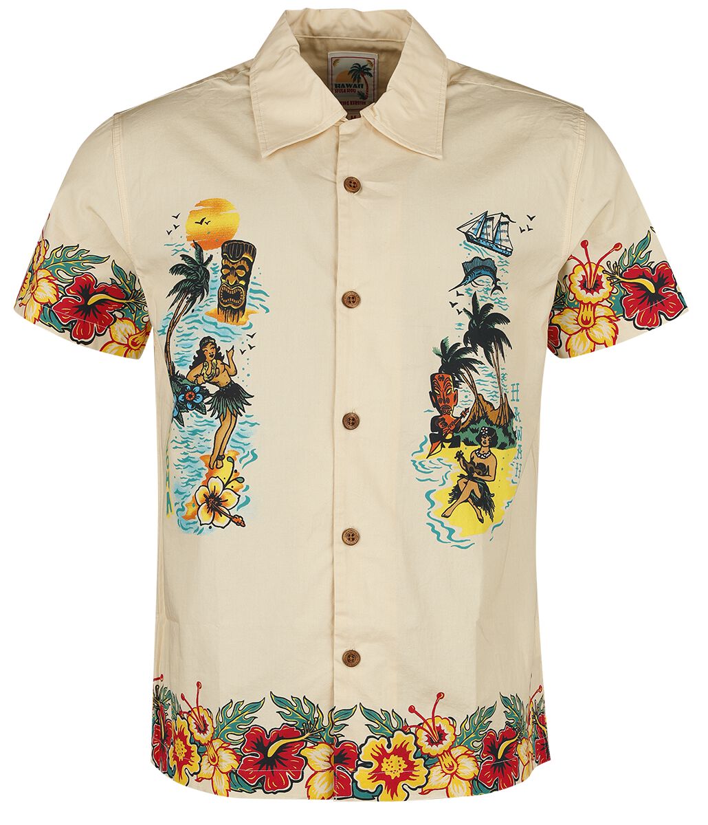 Lapa P.L.A. Original Camicia Hawaiana, Surfboard Chest Pressure, giallo