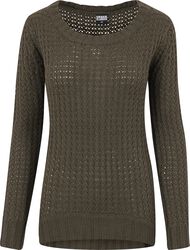 Ladies Long Wideneck Sweater, Urban Classics, Knit jumper