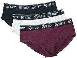 Black/Grey/Red Panty Set