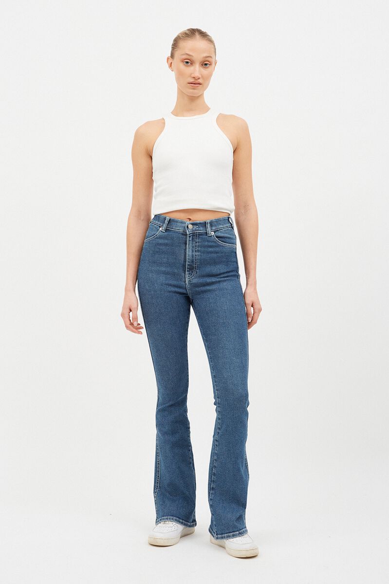 Moxy Flare Cape Mid Plain Denim Jeans EMP