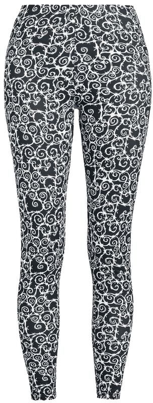 Leggings with Playful Barbed Wire Print