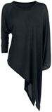 Knitted Asymmetric Jumper, Black Premium by EMP, Sweatshirt