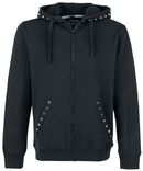 Dark Studded Hoodie, Black Premium by EMP, Hooded zip