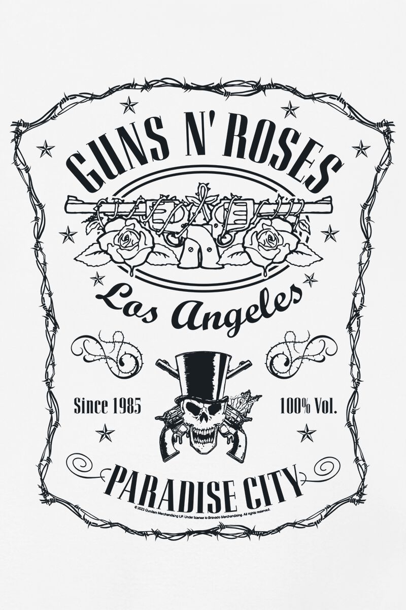 Offizielles Guns N' Roses Paradise Label Tank Top - Lizenzierte Band Merchandise