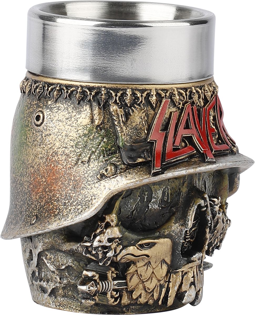 Slayer Eagle Helmet Skull Logo Shot Glass 9cm Officially Licensed