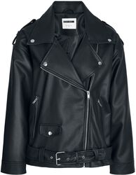 NMPaulina Oversize Biker Jacket, Noisy May, Imitation Leather Jacket