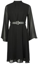 60’s sheer layer belted dress, Voodoo Vixen, Medium-length dress
