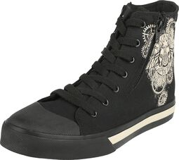 Trainers with Industrial Beetle Print, Gothicana by EMP, Sneakers High