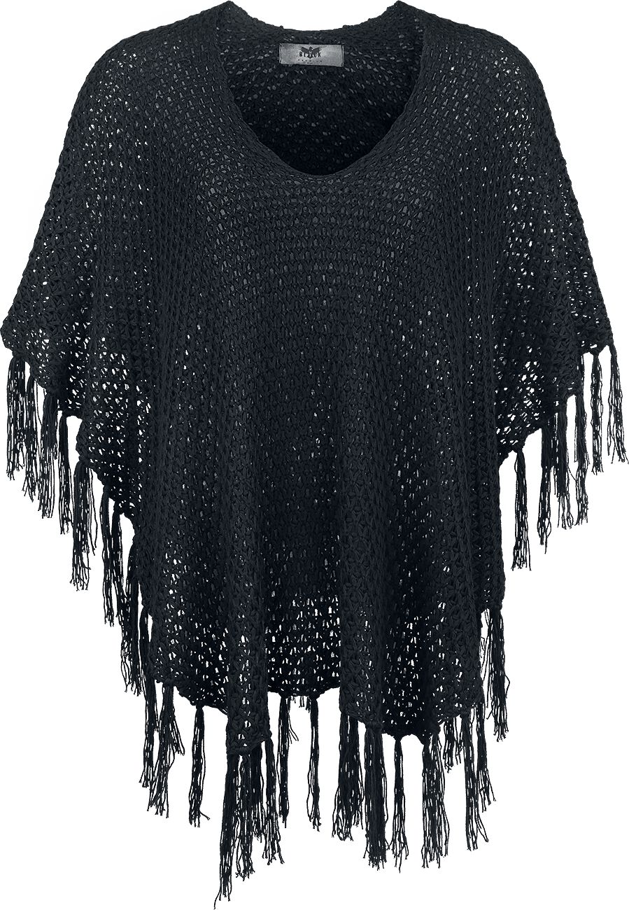 Knitted Poncho | Black Premium by EMP Cape | EMP