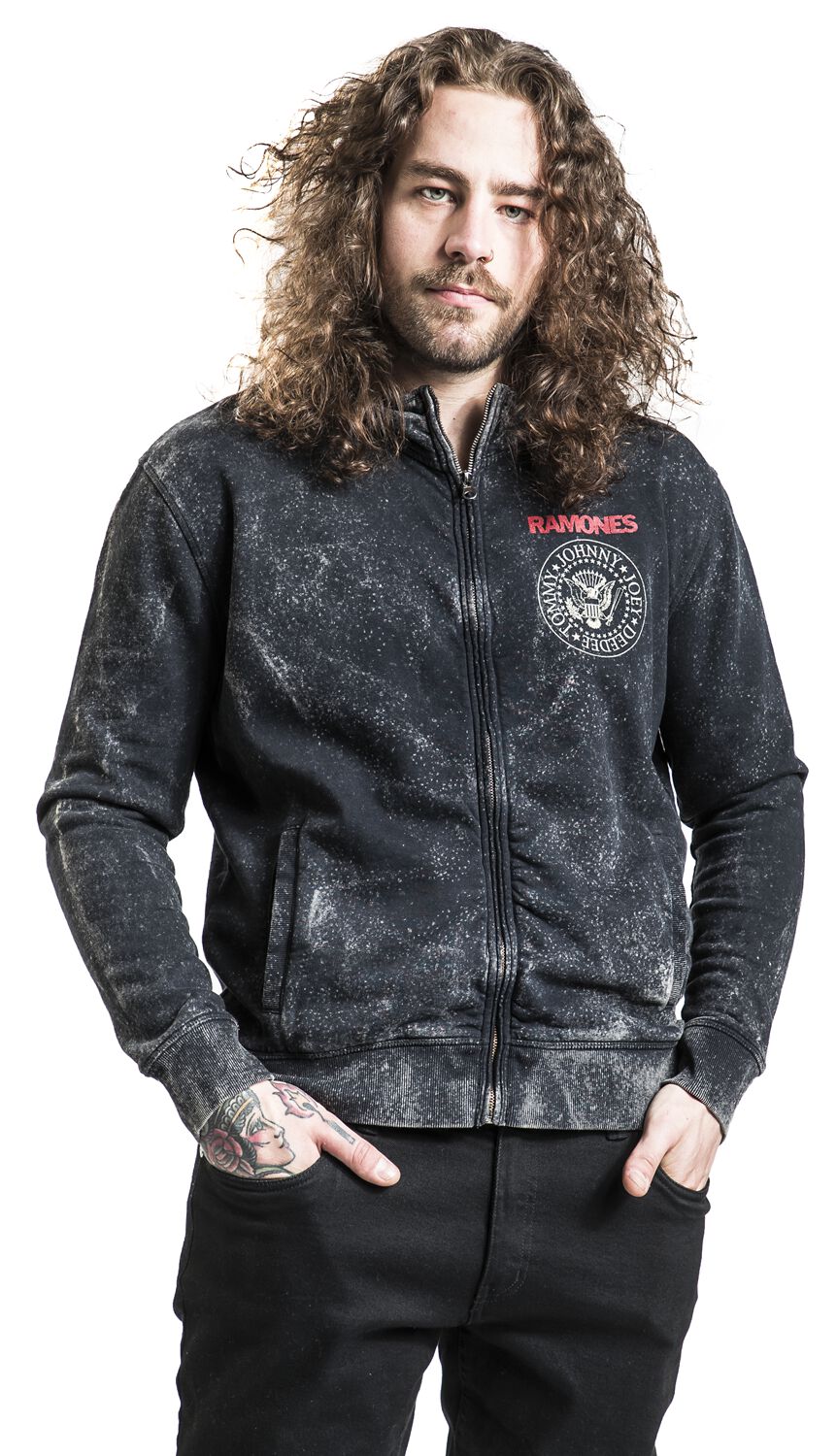 Sweat à Capuche Officiel Ramones Avec Sceau Présidentiel – Noir Unisexe