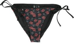 Bikini Bottoms With Cross And Roses Alloverprint, Rock Rebel by EMP, Bikini Bottom