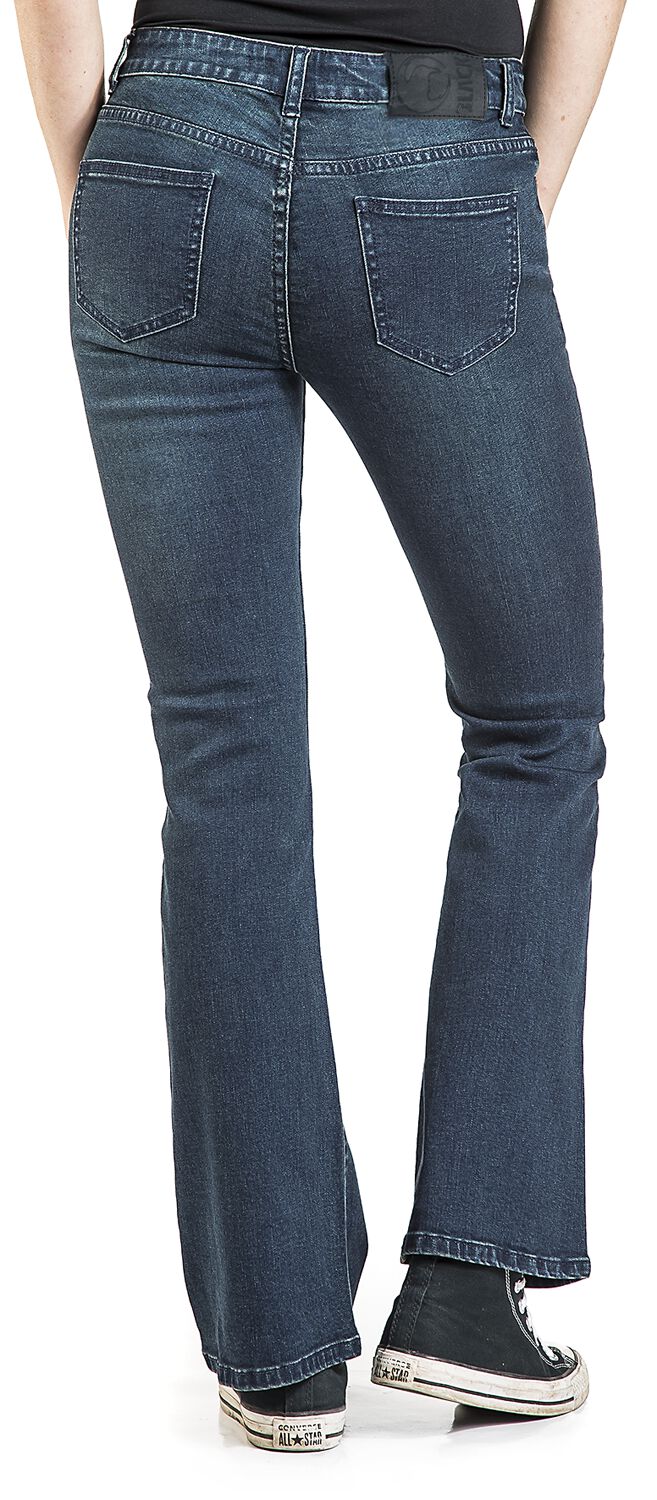 Grace - Dark blue jeans with flare | Black Premium by EMP Jeans | EMP