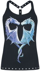 Gothicana X Anne Stokes - Top with dragon front print and racerback, Gothicana by EMP, Top