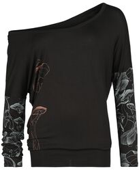 Long-sleeved top with mushrooms, Full Volume by EMP, Long-sleeve Shirt