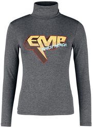 Turtleneck shirt with EMP print, EMP Stage Collection, Long-sleeve Shirt