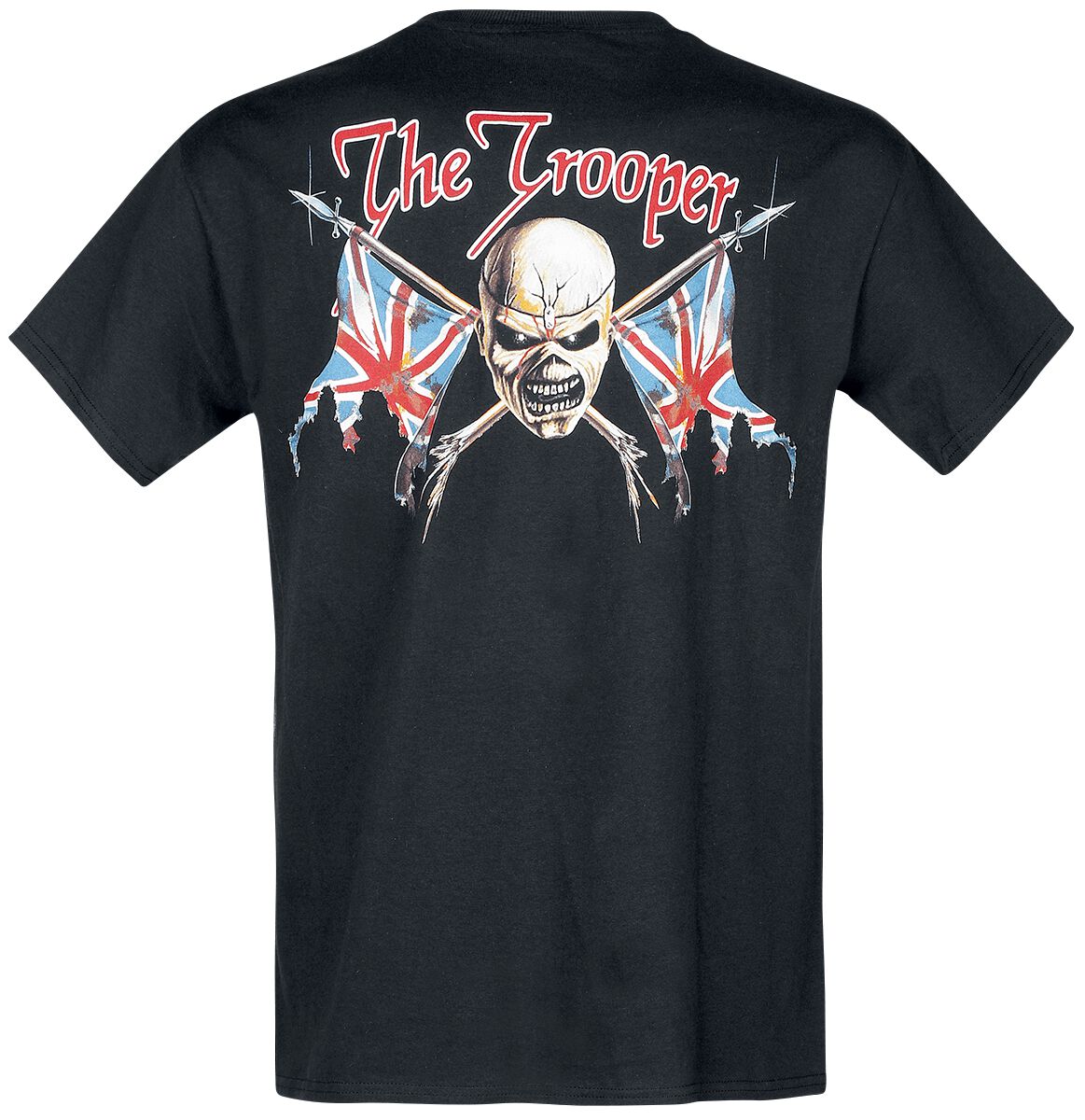 T-shirt Nera Taglia M Adulto Iron Maiden Trooper Teschio Musica Rock