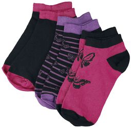 3-Pack Socks with Butterflies, Full Volume by EMP, Socks