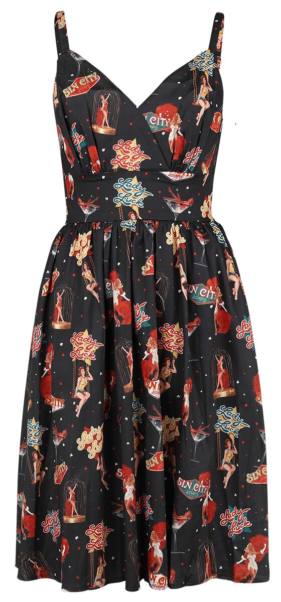 voodoo vixen red snowflake bow tie flare dress dra 9215 Voodoo Vixen Heart Pocket Flare Dress in Pink main image 0
