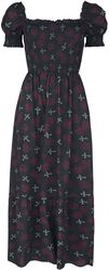 Maxi dress with all-over print, Rock Rebel by EMP, Long dress