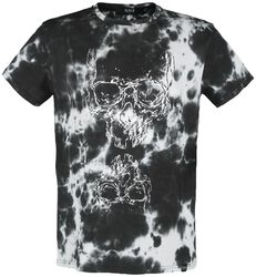 Batik t-shirt with skull print, Black Premium by EMP, T-Shirt