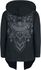 Sport and Yoga - Black Cardigan with Detailed Back Print and Hood
