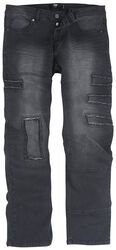 Jeans with distressed effects, Black Premium by EMP, Jeans