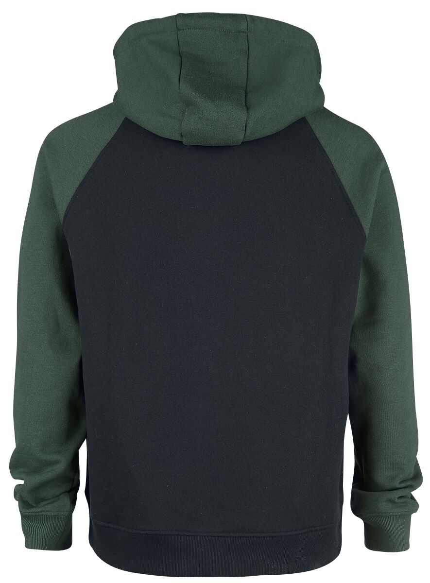 Black/Green Hoodie with Raglan Sleeves RED by EMP Hoodie Jacket