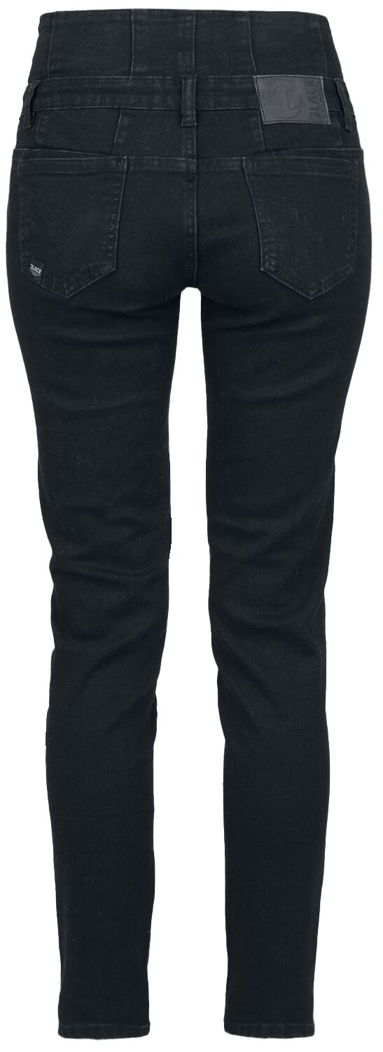 Black Premium By EMP Jeans Donna Bootcut Neri Con Risvolto – Vita Media W33L34