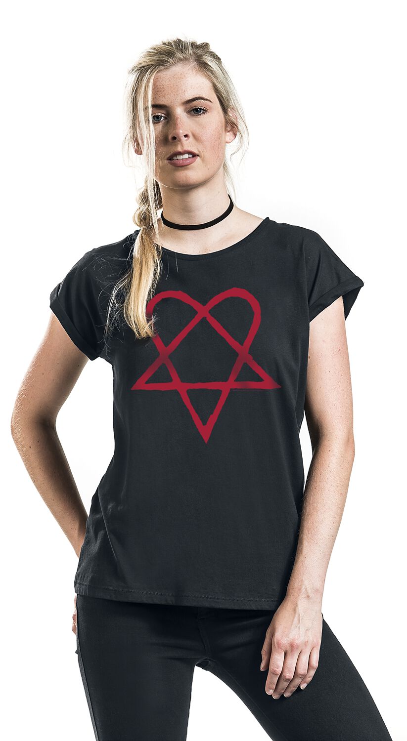 Dark Red Heartagram | HIM T-Shirt | EMP