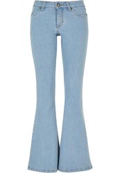 Ladies’ organic low waist flared denim, Urban Classics, Jeans