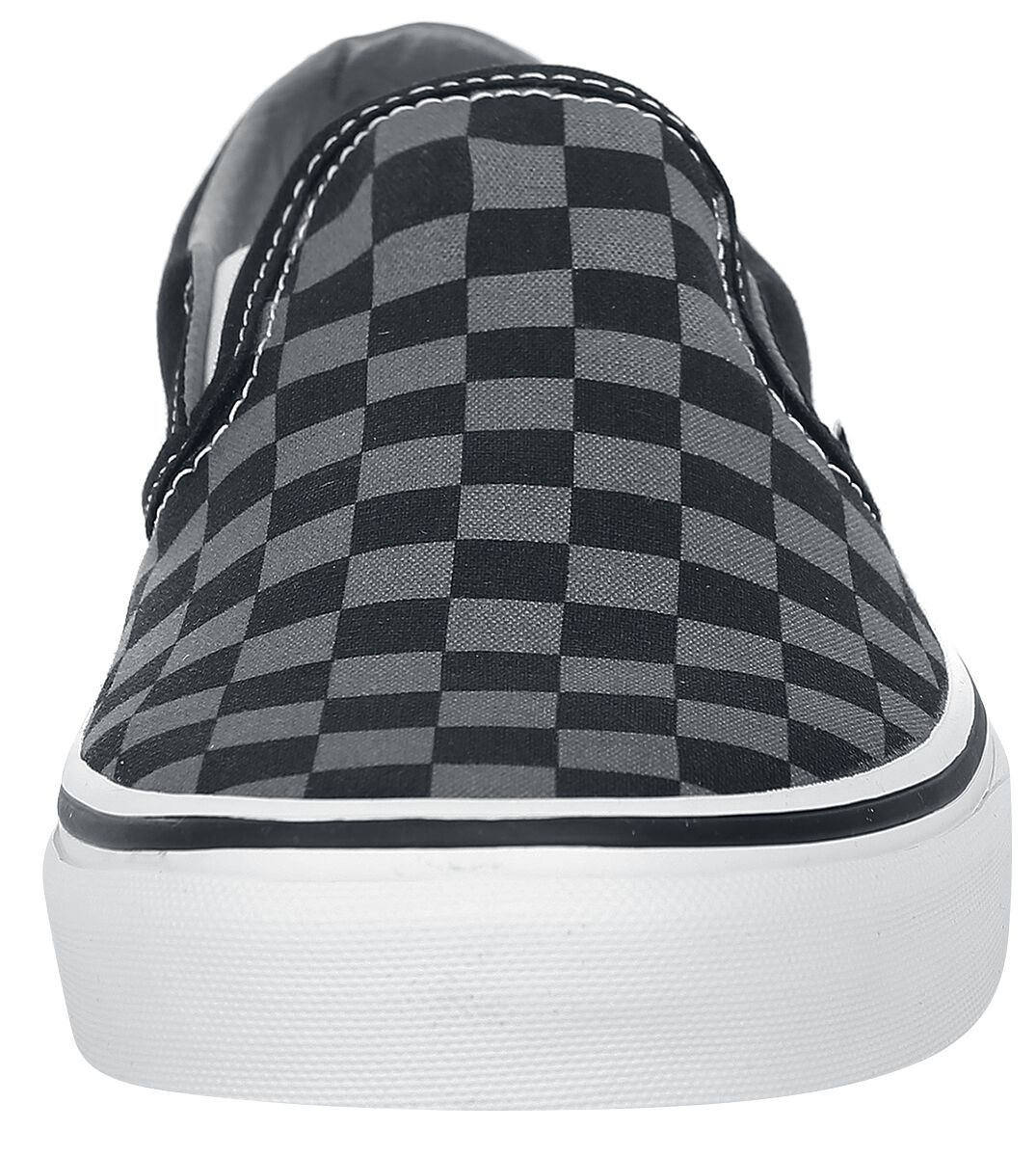 vans slip on black and grey checkered