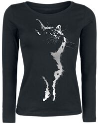 Cat Silhouette, Tierisch, Long-sleeve Shirt