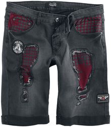 Shorts with distressed effects, Rock Rebel by EMP, Shorts