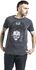 Black washed t-shirt with skull and crown print