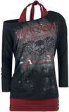 Flashed Winged Skull Longsleeve, Rock Rebel by EMP, Long-sleeve Shirt